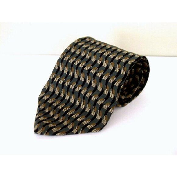 Monsieur Givenchy Mens Art Deco Silk Necktie - Picture 1 of 2